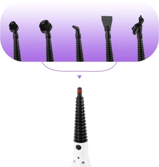 Швабра паровая Kitfort КТ-1097 1250Вт белый/желтый - купить недорого с доставкой в интернет-магазине