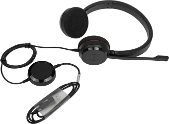 Наушники с микрофоном Jabra Evolve 20 черный накладные USB оголовье (4999-823-169) - купить недорого с доставкой в интернет-магазине