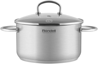 Кастрюля Rondell Solo RDS-1602 3.1л. d=20см (с крышкой) стальной - купить недорого с доставкой в интернет-магазине