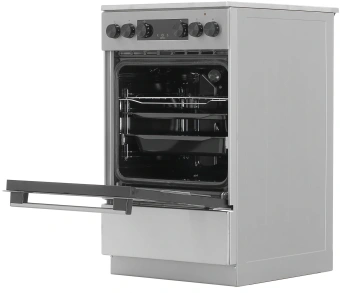 Плита Электрическая Gorenje GEC5C40XAOT серый стеклокерамика (без крышки) - купить недорого с доставкой в интернет-магазине