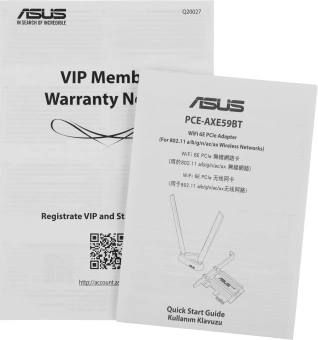 Сетевой адаптер Wi-Fi + Bluetooth Asus PCE-AXE59BT AXE5400 PCI Express x1 2ант. - купить недорого с доставкой в интернет-магазине