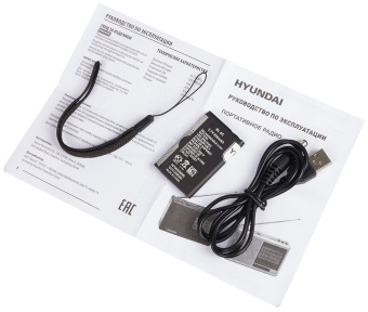 Радиоприемник портативный Hyundai H-PSR140 черный USB microSD - купить недорого с доставкой в интернет-магазине