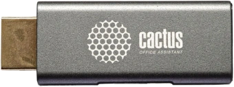 Переходник аудио-видео Cactus CS-HDMI-DP-ADR HDMI (m)/DisplayPort (f) 5м. позолоч.конт. серый - купить недорого с доставкой в интернет-магазине