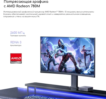 Неттоп Acer Gadget E10 ERBox Ryzen 7 8745HS (3.8) 16Gb SSD512Gb UHDG Windows 11 Pro 2xGbitEth WiFi BT 120W черный (1747236) - купить недорого с доставкой в интернет-магазине