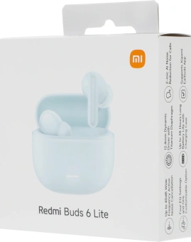Гарнитура внутриканальные Xiaomi Redmi Buds 6 Lite синий беспроводные bluetooth в ушной раковине (BHR8660GL) - купить недорого с доставкой в интернет-магазине