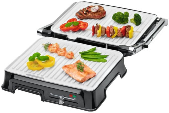 Электрогриль Clatronic KG 3571 2000Вт серебристый/черный - купить недорого с доставкой в интернет-магазине