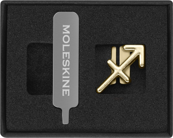 Шильд-символ Moleskine Zodiac Стрелец металл золотистый коробка с европод. PINSAGITTARIUSGOLD - купить недорого с доставкой в интернет-магазине