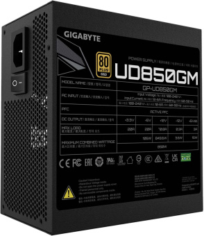 Блок питания Gigabyte ATX 850W GP-UD850GM 80+ gold (20+4pin) APFC 120mm fan 8xSATA Cab Manag RTL - купить недорого с доставкой в интернет-магазине