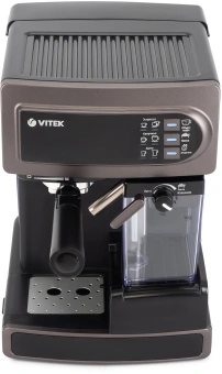 Кофеварка рожковая Vitek VT-1517 SR 1238Вт серый - купить недорого с доставкой в интернет-магазине