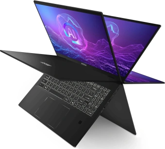 Ноутбук MSI Summit 16 AI Evo A2HMTG-057RU Core Ultra 7 255H 16Gb SSD1Tb Intel Arc 16" IPS Touch QHD+ (2560x1600) Windows 11 black WiFi BT Cam (9S7-159531-057) - купить недорого с доставкой в интернет-магазине
