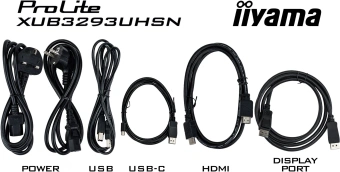 Монитор Iiyama 31.5" XUB3293UHSN-B5 черный IPS LED 16:9 HDMI M/M матовая HAS Piv 350cd 178гр/178гр 3840x2160 60Hz DP 4K USB 9.9кг - купить недорого с доставкой в интернет-магазине