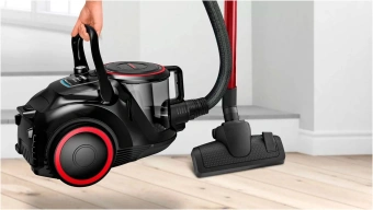 Пылесос Bosch BGS41POW1 700Вт черный/красный - купить недорого с доставкой в интернет-магазине