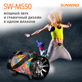 Минисистема SunWind SW-MS50 черный 45Вт FM USB BT SD/MMC - купить недорого с доставкой в интернет-магазине