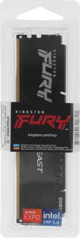 Память DDR5 32GB 6400MHz Kingston KF564C32BBE-32 Fury Beast RTL Gaming PC5-51200 CL32 DIMM 288-pin 1.4В single rank с радиатором Ret - купить недорого с доставкой в интернет-магазине