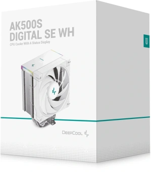 Устройство охлаждения(кулер) Deepcool AK500S Digital SE Wh ARGB Soc-AM5/AM4/1200/1700/1851 белый 4-pin 28dB Al+Cu LCD 240W 864gr Ret (R-AK500S-WHADMN-GJD) - купить недорого с доставкой в интернет-магазине