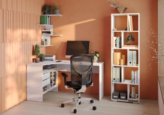 Стол для компьютера Сокол СПм-25 Л столешница ЛДСП белый 145x74x81см (00-00010611) - купить недорого с доставкой в интернет-магазине