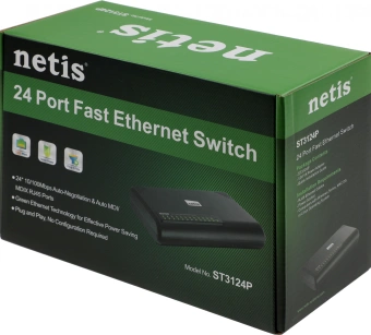 Коммутатор Netis ST3124P (L2) 24x100Мбит/с неуправляемый - купить недорого с доставкой в интернет-магазине