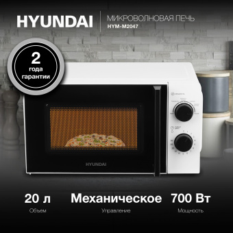 Микроволновая Печь Hyundai HYM-M2047 20л. 700Вт белый - купить недорого с доставкой в интернет-магазине