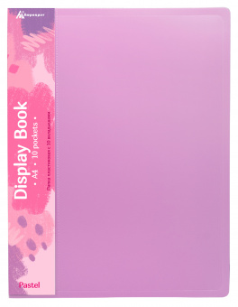 Папка с 10 прозр.вклад. Бюрократ Pastel PAST10PINK A4 пластик 0.5мм торц.карм с бум. встав розовый - купить недорого с доставкой в интернет-магазине