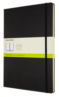 Блокнот Moleskine CLASSIC QP112 A4 192стр. нелинованный твердая обложка черный - купить недорого с доставкой в интернет-магазине