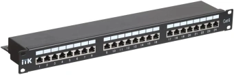 Патч-панель ITK PP24-1UC6S-D05 19" 1U 24xRJ45 кат.6 STP - купить недорого с доставкой в интернет-магазине