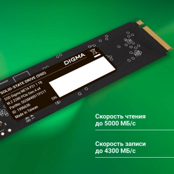 Накопитель SSD Digma PCIe 4.0 x4 1TB DGSM4001TP21T Meta P21 M.2 2280 - купить недорого с доставкой в интернет-магазине