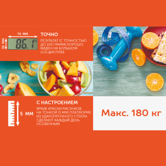 Весы напольные электронные Scarlett SC-BS33E035 макс.180кг голубой - купить недорого с доставкой в интернет-магазине