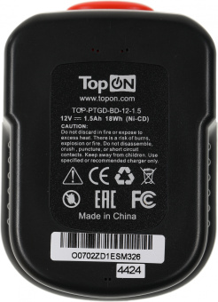 Батарея аккумуляторная TopON TOP-PTGD-BD-12-1.5 12В 1.5Ач NiCd (102040) - купить недорого с доставкой в интернет-магазине
