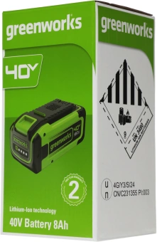 Батарея аккумуляторная Greenworks G40B8 40В 8Ач Li-Ion (2951607) - купить недорого с доставкой в интернет-магазине