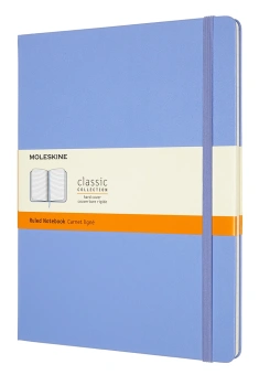 Блокнот Moleskine CLASSIC QP090B42 XLarge 190х250мм 192стр. линейка твердая обложка голубая гортензия - купить недорого с доставкой в интернет-магазине