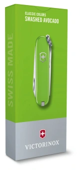 Нож перочинный Victorinox Classic SD Smashed Avocado (0.6223.43G) 58мм 7функц. подар.коробка - купить недорого с доставкой в интернет-магазине