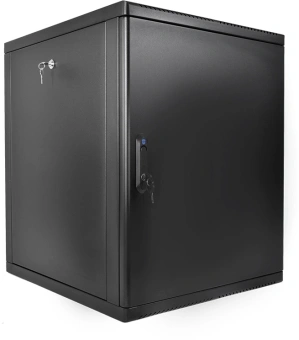 Шкаф коммутационный ЦМО (ШРН-М-12.650.1-9005) настенный 12U 600x650мм пер.дв.металл 120кг черный 581мм 24.48кг 180град. 610мм металл - купить недорого с доставкой в интернет-магазине