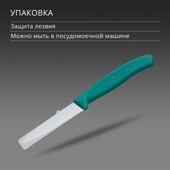 Нож кухонный Victorinox Swiss Classic (6.7634.C1) стальной столовый для чистки овощей и фруктов лезв.80мм серрейт. заточка зеленый - купить недорого с доставкой в интернет-магазине