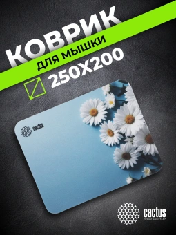 Коврик для мыши Cactus Daisies рисунок 250x200x3мм (CS-MPC-D07S) - купить недорого с доставкой в интернет-магазине