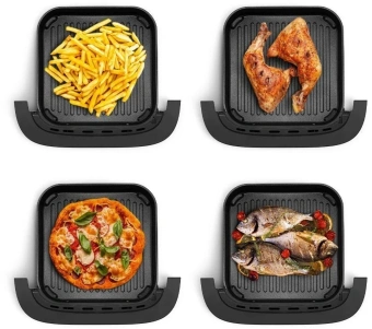 Аэрогриль Kitfort КТ-2289 2200Вт черный/серебристый - купить недорого с доставкой в интернет-магазине