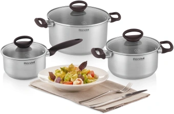 Кастрюля Rondell Tierno RDS-1592 2.8л. d=20см (с крышкой) стальной - купить недорого с доставкой в интернет-магазине