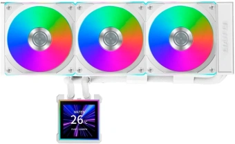 Система водяного охлаждения Lian-Li HydroShift II LCD-S 360CL ARGB Soc-AM5/AM4/1700/1851 белый 4-pin 30dB Al+Cu LCD Ret (G89.GHS2LCDS36CW.R0) - купить недорого с доставкой в интернет-магазине