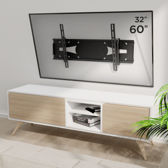 Кронштейн для телевизора Holder PTS-4006 черный 32"-60" макс.40кг настенный наклон - купить недорого с доставкой в интернет-магазине