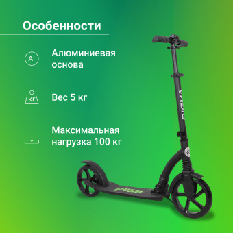Самокат Digma Wind городской 2-кол. черный (SM-WI-230-200-BK) - купить недорого с доставкой в интернет-магазине