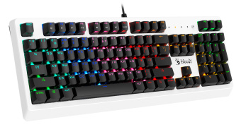 Клавиатура A4Tech B810RC механическая белый/черный USB for gamer LED (B810RC ( WHITE )) кабель 1.8м - купить недорого с доставкой в интернет-магазине