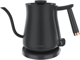 Чайник электрический Hyundai HYK-S5500 0.7л. 1000Вт черный/черный корпус: металл - купить недорого с доставкой в интернет-магазине