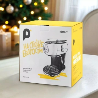 Кофеварка рожковая Kitfort КТ-7219 1100Вт белый - купить недорого с доставкой в интернет-магазине