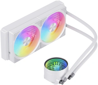 Система водяного охлаждения Bloody LC-10 ARGB Soc-AM5/AM4/1200/1700/1851 белый 4-pin 20-35dB Al+Cu 260W Ret (LC-10-ARGB240-WH) - купить недорого с доставкой в интернет-магазине