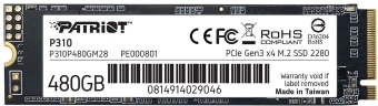 Накопитель SSD Patriot PCIe 3.0 x4 480GB P310P480GM28 P310 M.2 2280 - купить недорого с доставкой в интернет-магазине