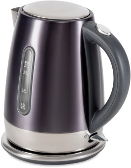 Чайник электрический Hyundai HYK-S7777 1.7л. 2200Вт графит/серебристый корпус: металл - купить недорого с доставкой в интернет-магазине
