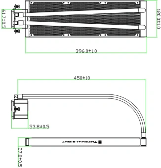 Система водяного охлаждения Thermalright Frozen Prism 360 Soc-AM5/AM4/1151/1200/2066/1700 черный 4-pin 27dB Al Ret (F-PRISM-360-BL) - купить недорого с доставкой в интернет-магазине