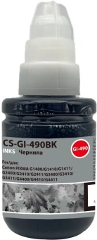 Чернила Cactus CS-GI-490BK черный пигментный 135мл для Canon PIXMA G1400/G1410/G1411/G2400/G2410/G2411/G3400/G3410/G3411/G4400/G4410/G4411 - купить недорого с доставкой в интернет-магазине