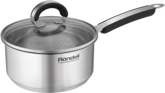 Ковш Rondell Brando RDS-1803 1.3л. d=16см (с крышкой) стальной - цена, купить или заказать с доставкой в интернет-магазине Ковш Rondell Brando RDS-1803 1.3л. d=16см (с крышкой) стальной - купить недорого с доставкой в интернет-магазине