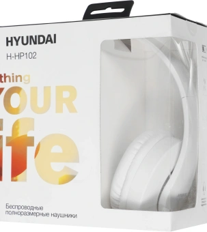 Гарнитура накладные Hyundai H-HP102 белый беспроводные bluetooth оголовье - купить недорого с доставкой в интернет-магазине