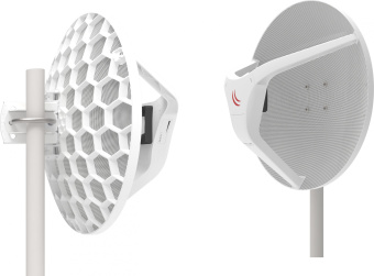 Повторитель беспроводного сигнала MikroTik Wireless Wire Dish (RBLHGG-60ADKIT) 10/100/1000 белый (упак.:2шт) - купить недорого с доставкой в интернет-магазине